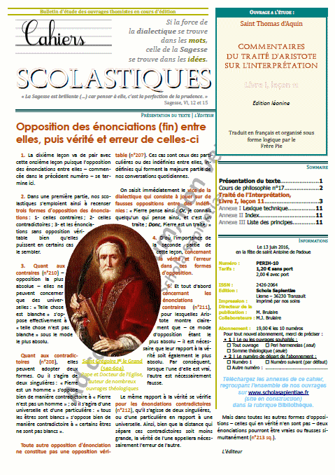 Cahiers scolastiques n°19 (philosophie)