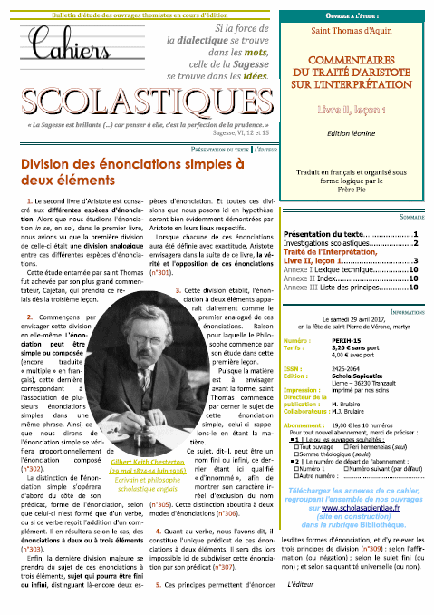 Cahiers scolastiques n°29 (philosophie)
