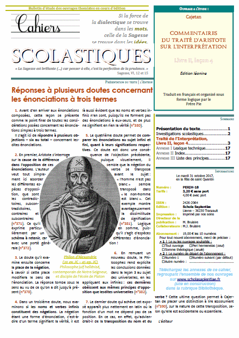 Cahiers scolastiques n°35 (philosophie)