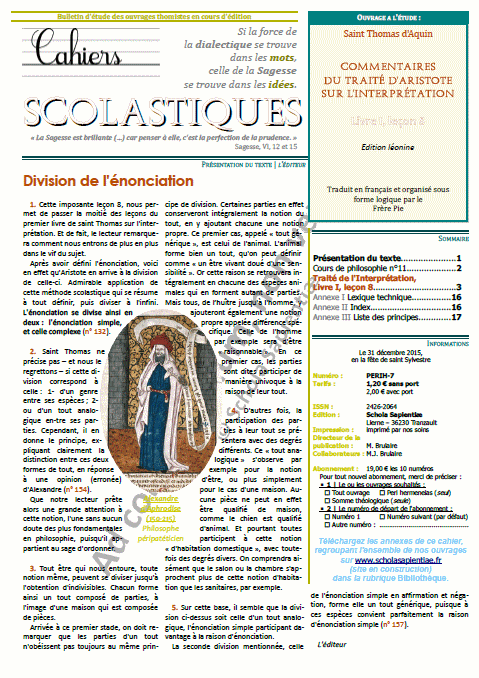Cahiers scolastiques n°13 (philosophie)