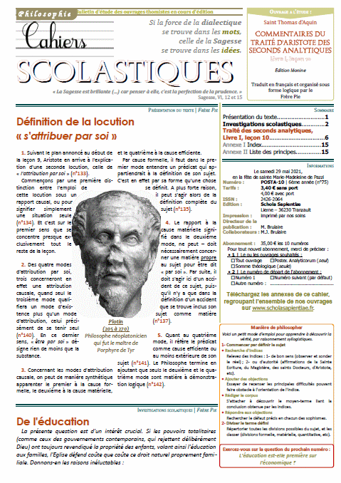 Cahiers scolastiques n°75 (philosophie)