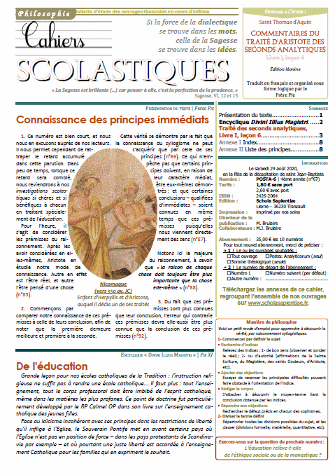 Cahiers scolastiques n°67 (philosophie)