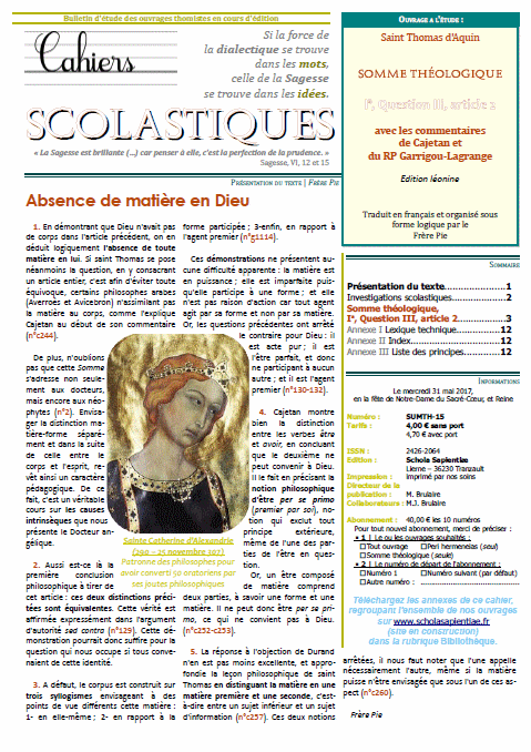 Cahiers scolastiques n°30 (théologie)