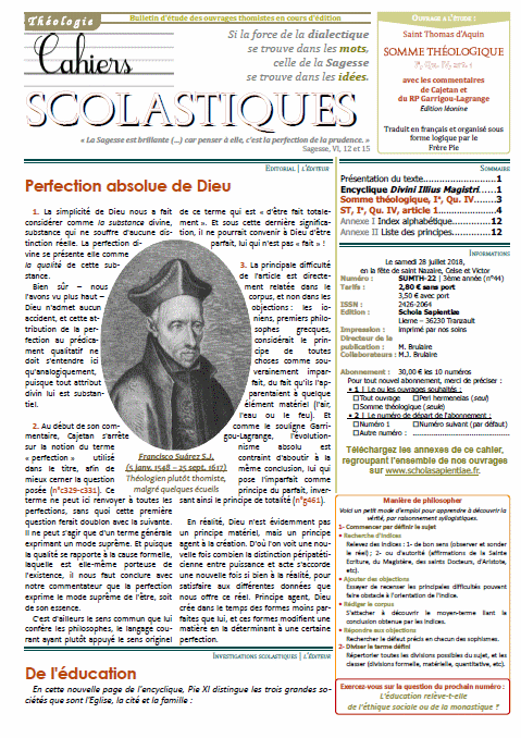Cahiers scolastiques n°44 (théologie)