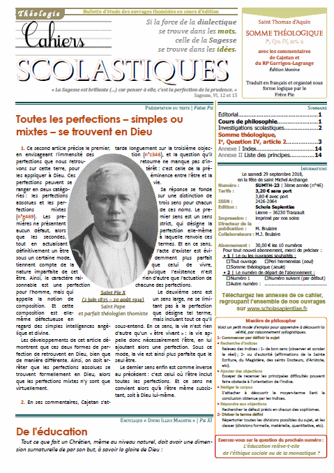 Cahiers scolastiques n°46 (théologie)