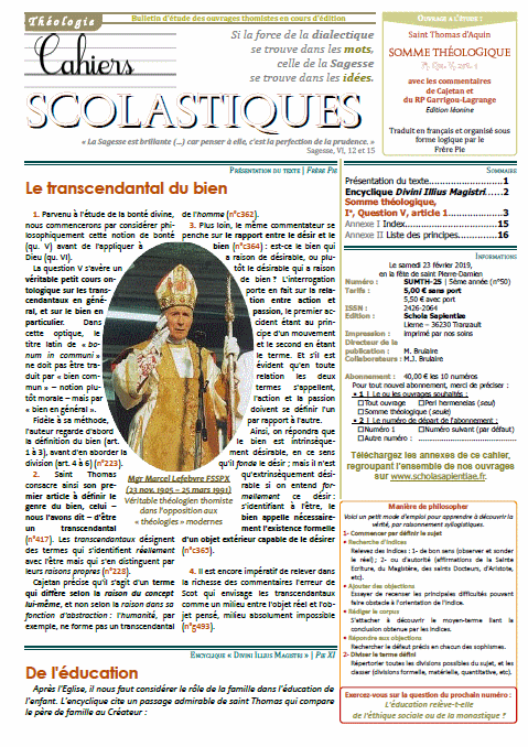 Cahiers scolastiques n°50 (théologie)