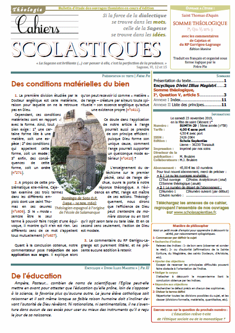 Cahiers scolastiques n°58 (théologie)