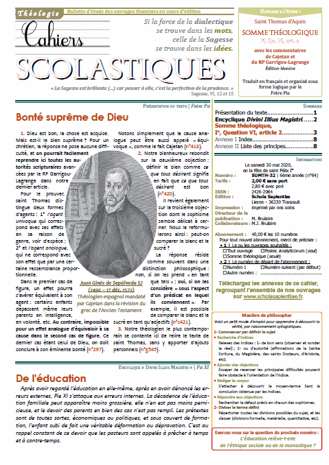 Cahiers scolastiques n°64 (théologie)