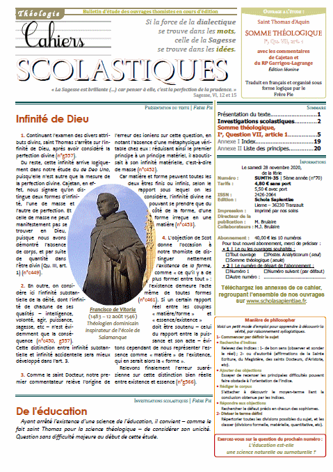 Cahiers scolastiques n°70 (théologie)
