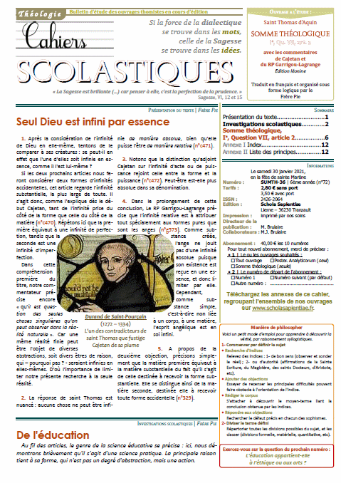 Cahiers scolastiques n°72 (théologie)