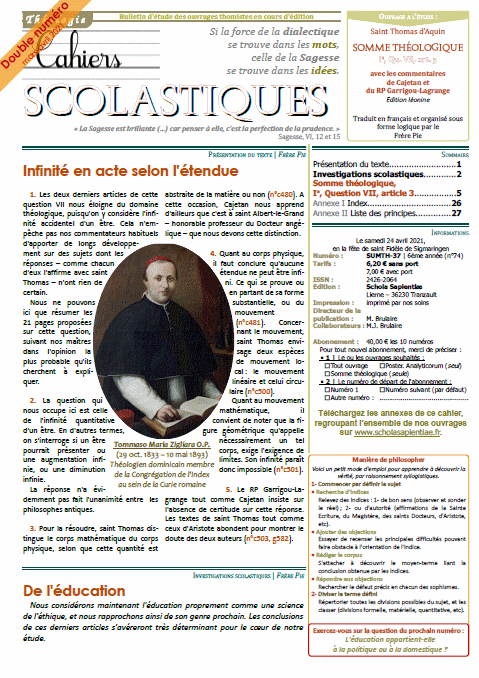 Cahiers scolastiques n°74 (théologie)