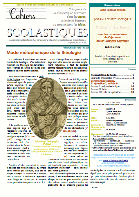 Cahiers scolastiques n°18 (théologie)