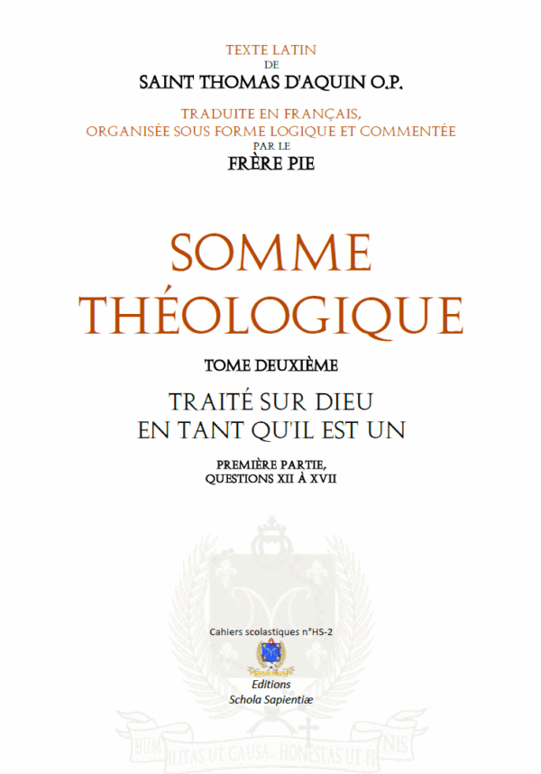 Somme Théologique - Tome I : De Deo Uno II