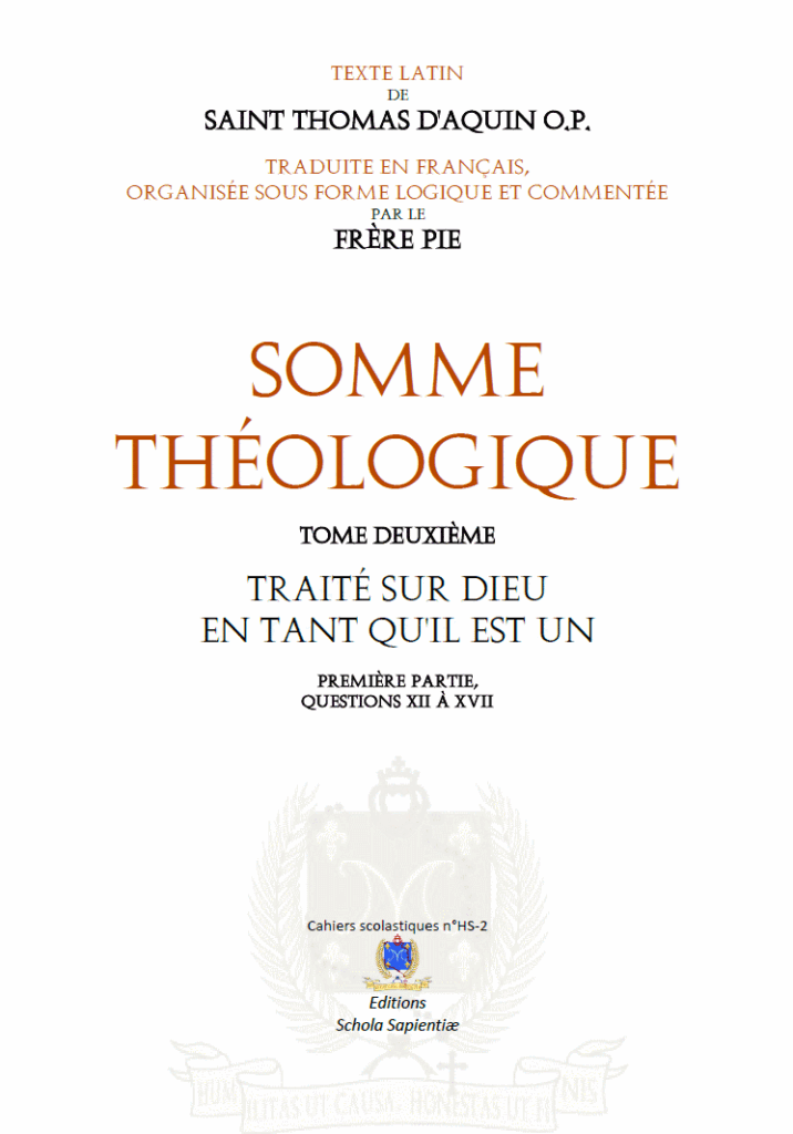Somme Théologique - Tome I : De Deo Uno II